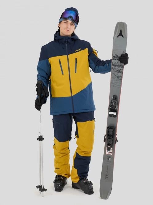 Fundango Teak Colourblock Pants férfi sínadrág sárga színben 4