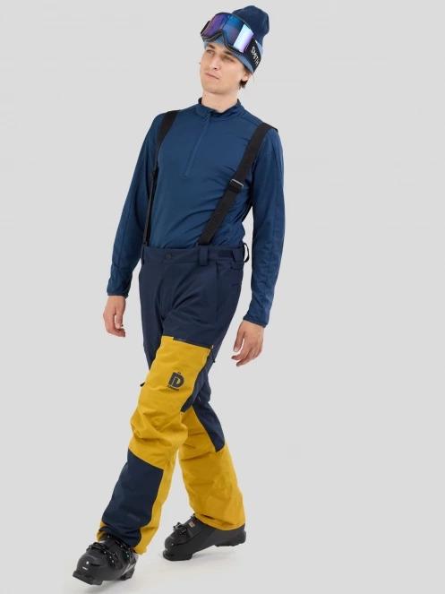 Fundango Teak Colourblock Pants férfi sínadrág sárga színben 5