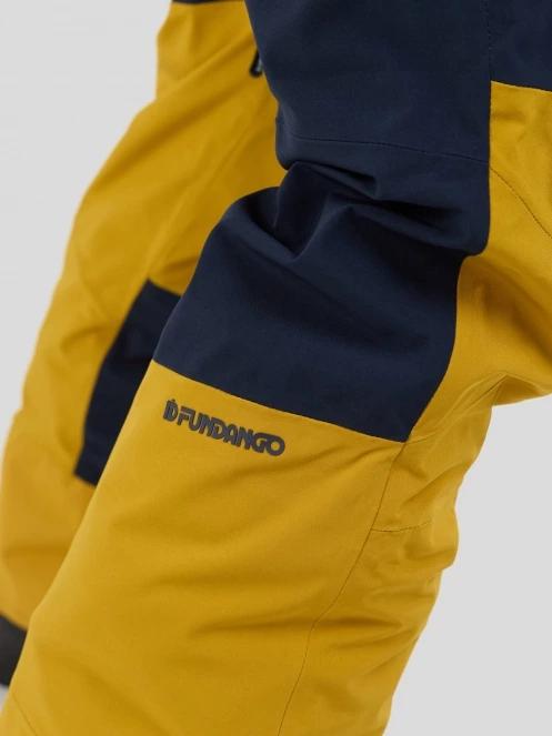 Fundango Teak Colourblock Pants férfi sínadrág sárga színben 7