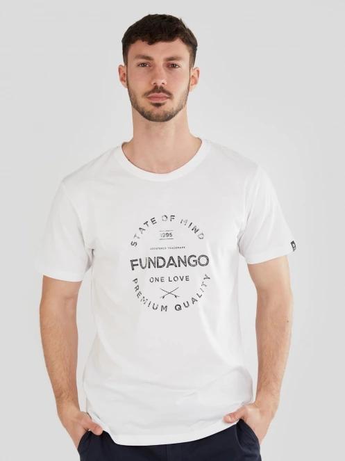 Fundango Basic-T Logo 04 férfi rövid ujjú póló fehér színben 2