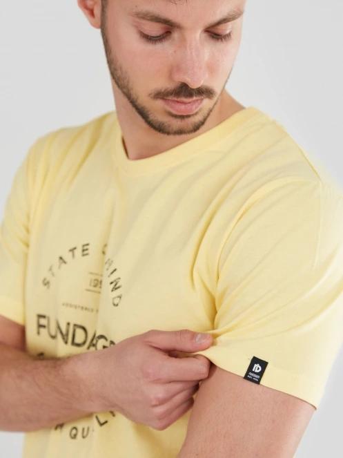 Fundango Basic-T Logo 04 férfi rövid ujjú póló sárga színben 6