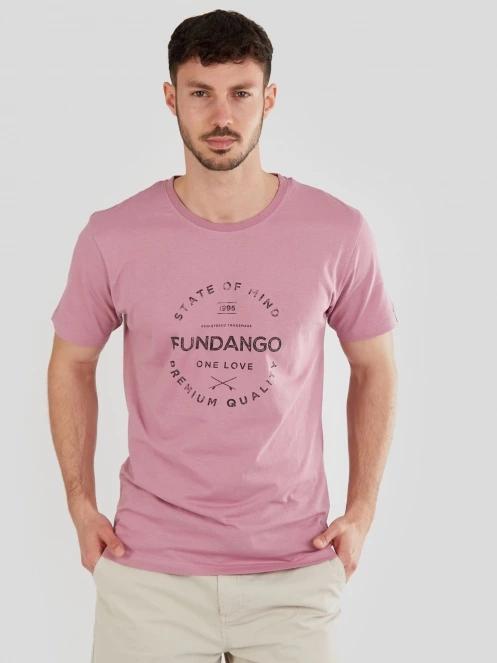 Fundango Basic-T Logo 04 férfi rövid ujjú póló lila színben 2