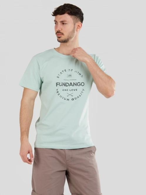 Fundango Basic-T Logo 04 férfi rövid ujjú póló világoskék színben 2