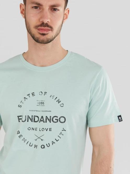 Fundango Basic-T Logo 04 férfi rövid ujjú póló világoskék színben 5