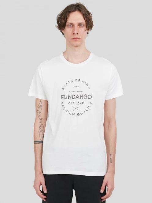 Fundango Basic-T Logo 04 férfi rövid ujjú póló fehér színben 2