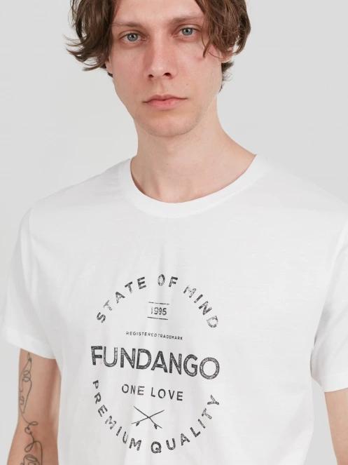 Fundango Basic-T Logo 04 férfi rövid ujjú póló fehér színben 5