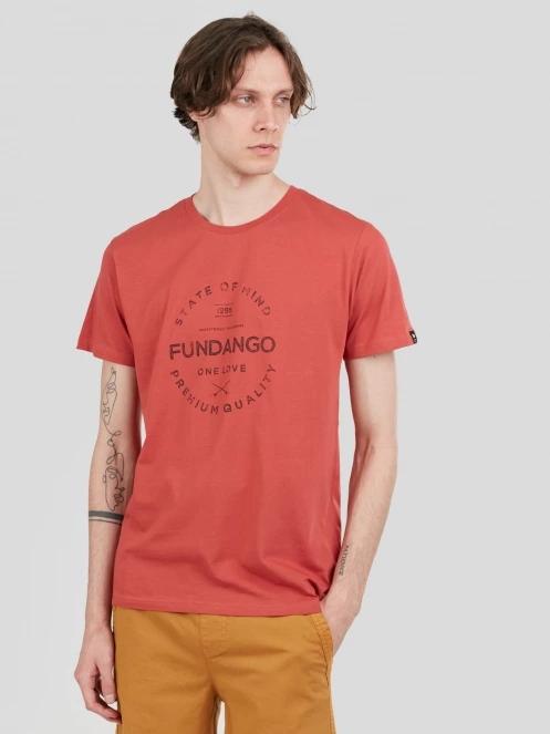 Fundango Basic-T Logo 04 férfi rövid ujjú póló piros színben 5