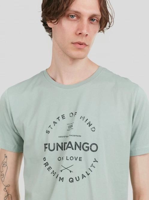 Fundango Basic-T Logo 04 férfi rövid ujjú póló zöld színben 5