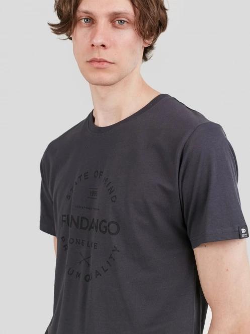 Fundango Basic-T Logo 04 férfi rövid ujjú póló szürke színben 5