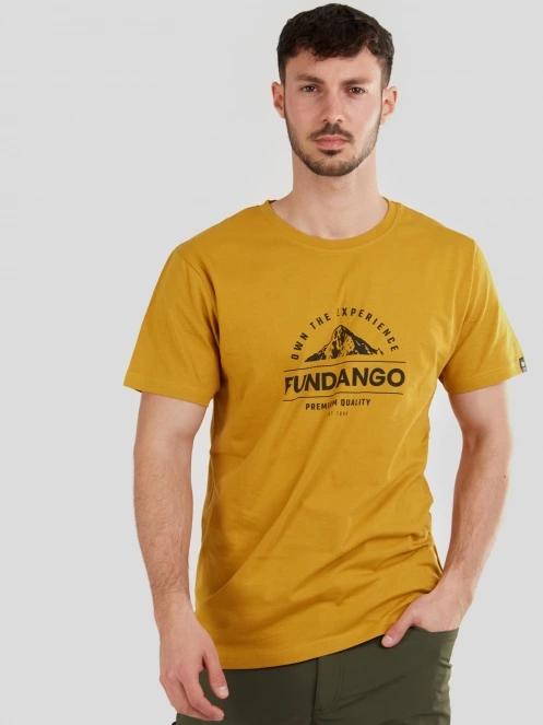 Fundango Basic-T Logo 12 férfi rövid ujjú póló sárga színben 2