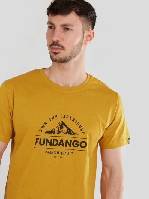 Fundango Basic-T Logo 12 férfi rövid ujjú póló sárga színben 5