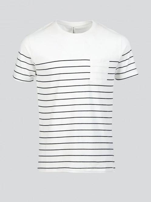 Fundango Jaggy Pocket T-shirt férfi rövid ujjú póló fehér színben 7