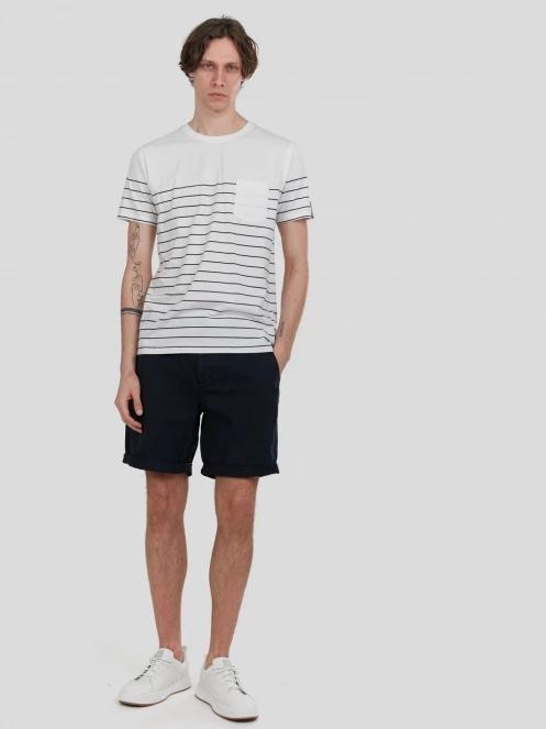 Fundango Jaggy Pocket T-shirt férfi rövid ujjú póló fehér színben 4