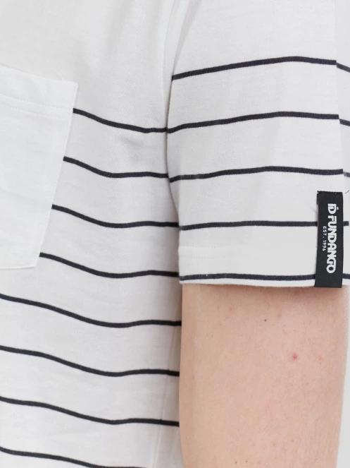 Fundango Jaggy Pocket T-shirt férfi rövid ujjú póló fehér színben 5