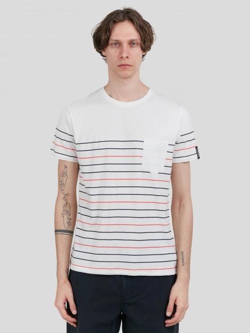 Fundango Jaggy Pocket T-shirt férfi rövid ujjú póló piros színben 2