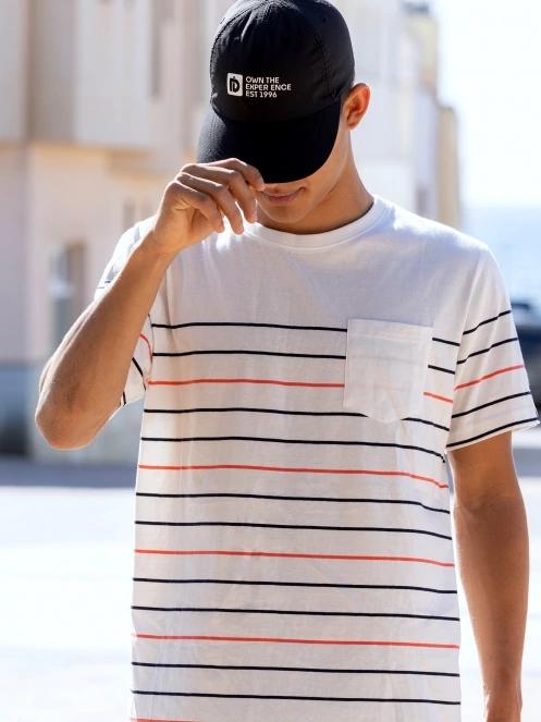 Fundango Jaggy Pocket T-shirt férfi rövid ujjú póló piros színben 7