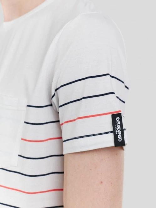 Fundango Jaggy Pocket T-shirt férfi rövid ujjú póló piros színben 5