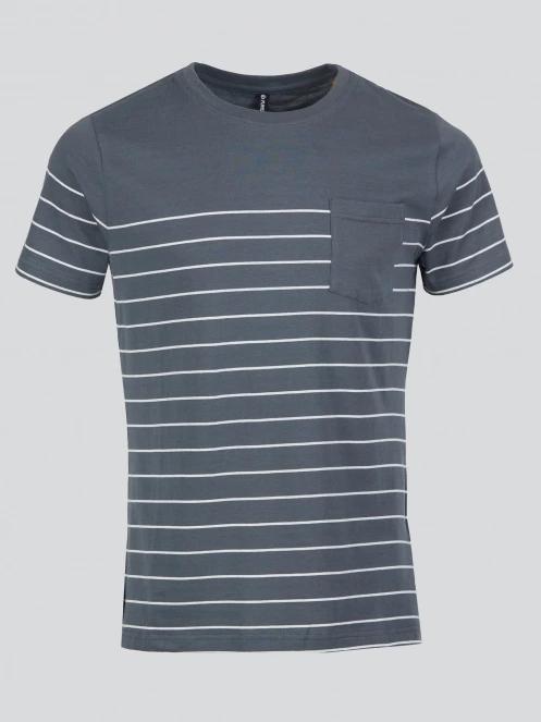 Fundango Jaggy Pocket T-shirt férfi rövid ujjú póló szürke színben 8