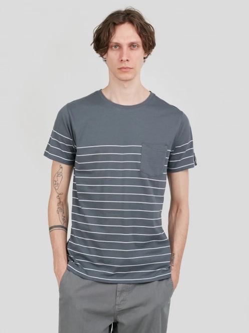 Fundango Jaggy Pocket T-shirt férfi rövid ujjú póló szürke színben 2