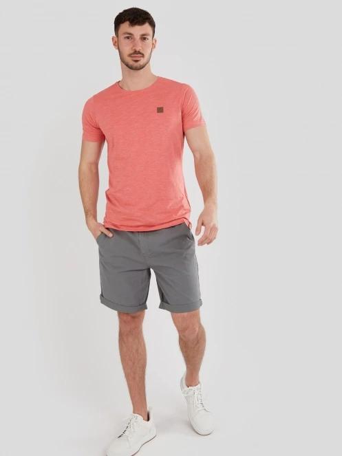 Fundango Jaggy Structured T-Shirt férfi rövid ujjú póló piros színben 4