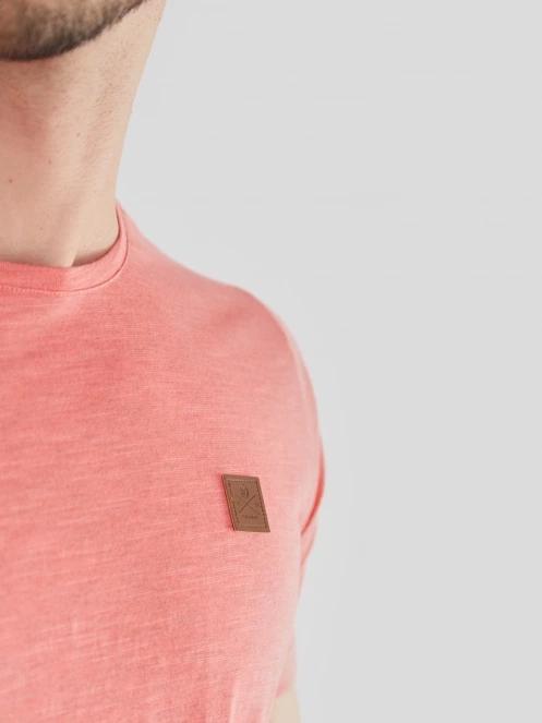 Fundango Jaggy Structured T-Shirt férfi rövid ujjú póló piros színben 5