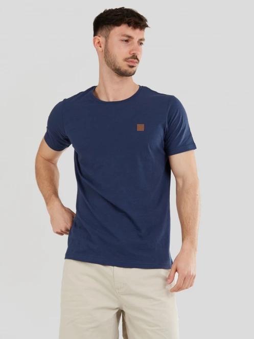Fundango Jaggy Structured T-Shirt férfi rövid ujjú póló sötétkék színben 2