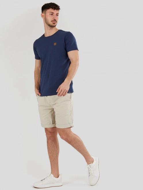 Fundango Jaggy Structured T-Shirt férfi rövid ujjú póló sötétkék színben 4