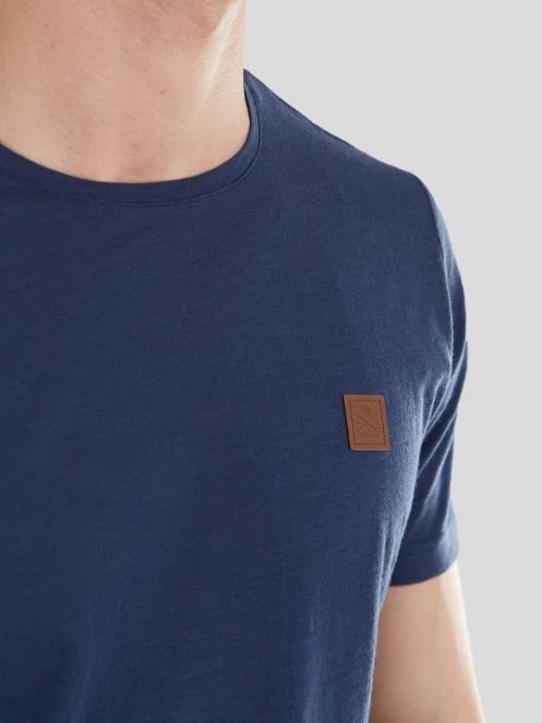 Fundango Jaggy Structured T-Shirt férfi rövid ujjú póló sötétkék színben 5