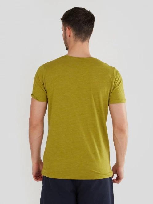 Fundango Jaggy Structured T-Shirt férfi rövid ujjú póló zöld színben 3