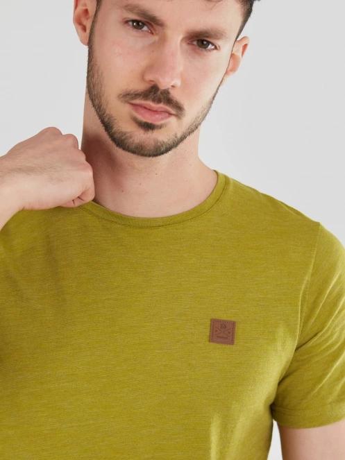 Fundango Jaggy Structured T-Shirt férfi rövid ujjú póló zöld színben 5