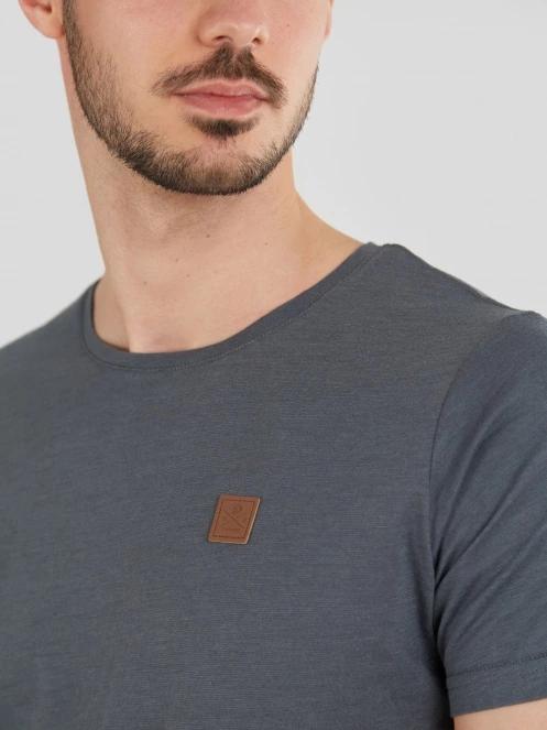 Fundango Jaggy Structured T-Shirt férfi rövid ujjú póló szürke színben 5