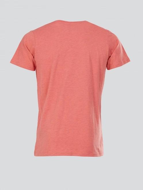 Fundango Jaggy Structured T-shirt férfi rövid ujjú póló rózsaszín színben 8