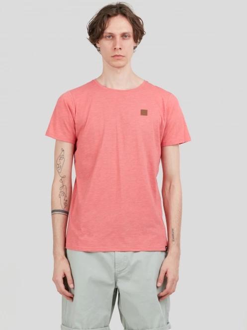 Fundango Jaggy Structured T-shirt férfi rövid ujjú póló rózsaszín színben 2