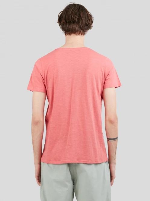Fundango Jaggy Structured T-shirt férfi rövid ujjú póló rózsaszín színben 3