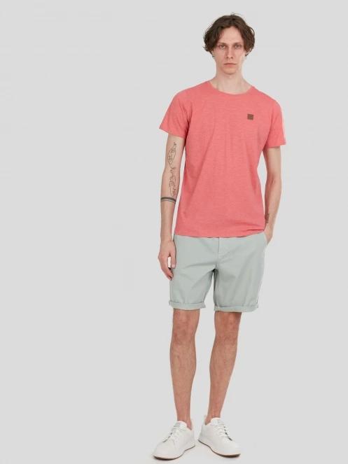 Fundango Jaggy Structured T-shirt férfi rövid ujjú póló rózsaszín színben 4
