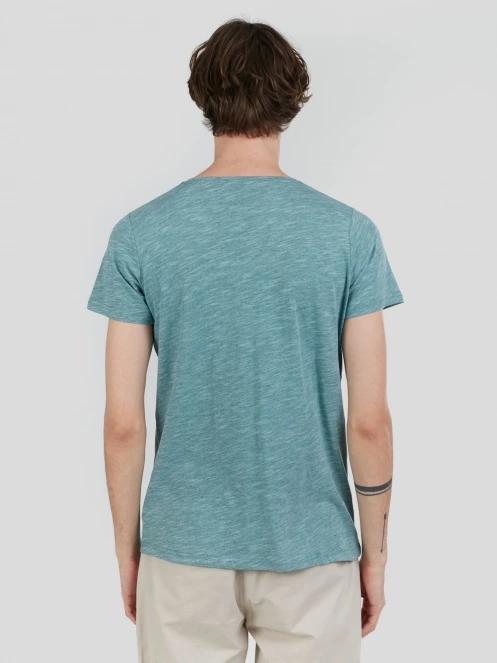 Fundango Jaggy Structured T-shirt férfi rövid ujjú póló világoskék színben 3