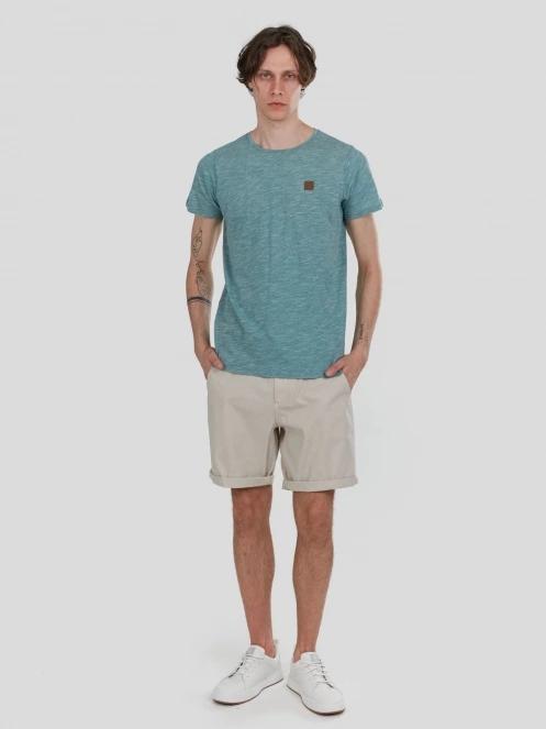 Fundango Jaggy Structured T-shirt férfi rövid ujjú póló világoskék színben 4