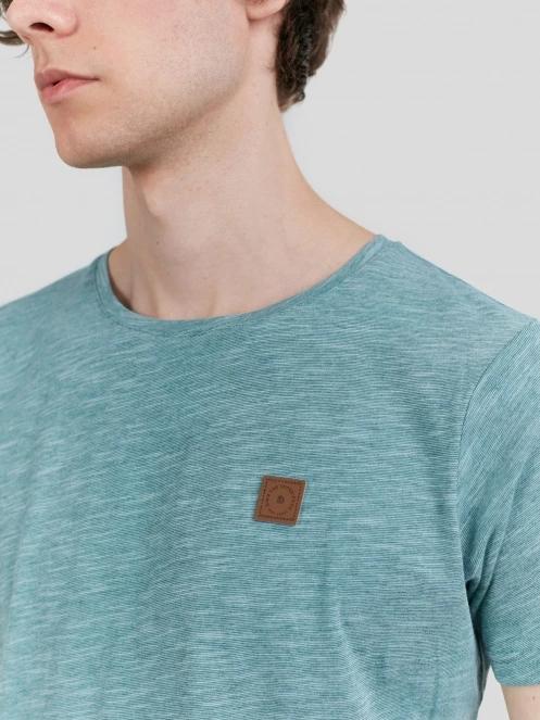 Fundango Jaggy Structured T-shirt férfi rövid ujjú póló világoskék színben 5