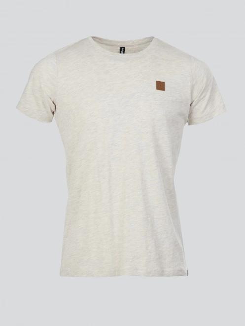 Fundango Jaggy Structured T-shirt férfi rövid ujjú póló homok színben 7