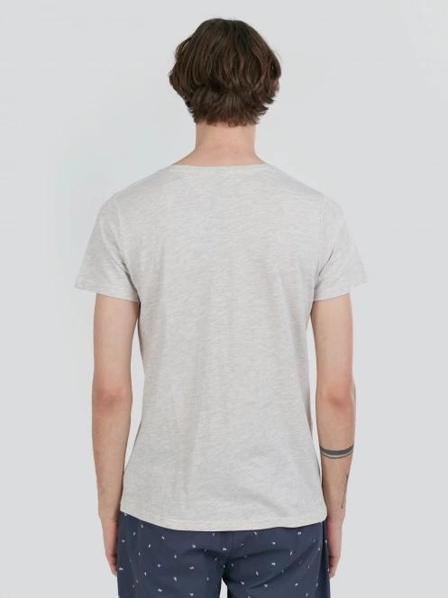 Fundango Jaggy Structured T-shirt férfi rövid ujjú póló homok színben 3