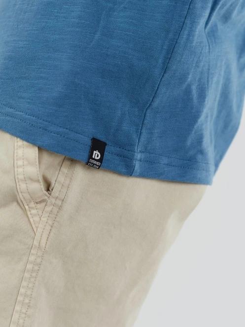 Fundango Jaggy Structured T-shirt férfi rövid ujjú póló kék színben 6