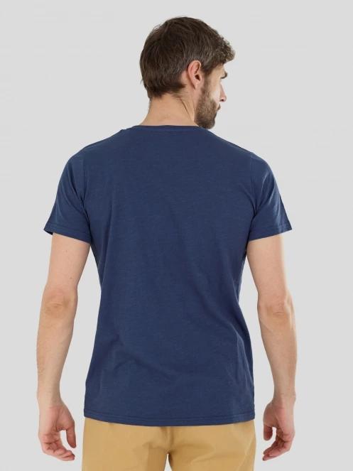 Fundango Jaggy Structured T-shirt férfi rövid ujjú póló sötétkék színben 3