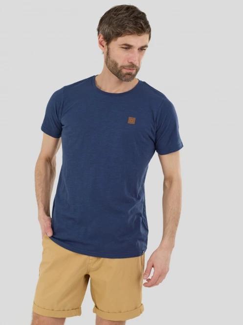 Fundango Jaggy Structured T-shirt férfi rövid ujjú póló sötétkék színben 5