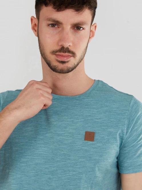 Fundango Jaggy Structured T-shirt férfi rövid ujjú póló zöld színben 5