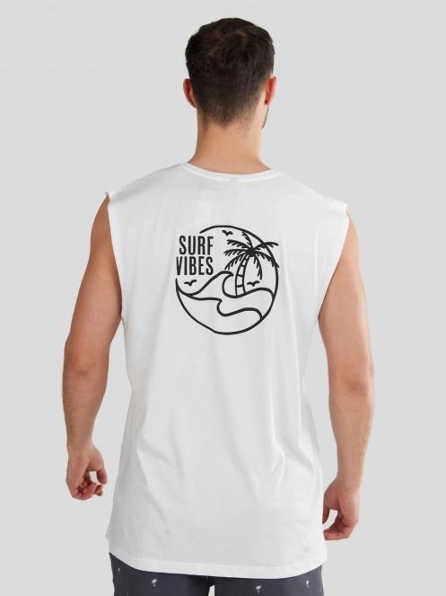 Fundango Glader Tank-T férfi rövid ujjú póló fehér színben 3