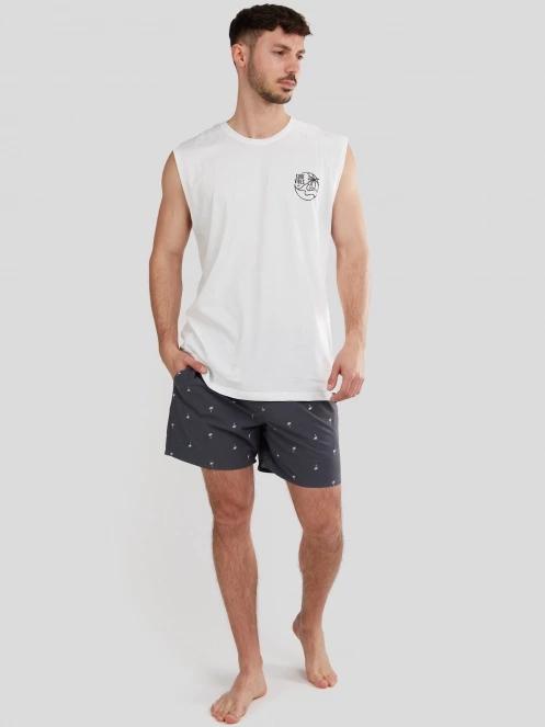 Fundango Glader Tank-T férfi rövid ujjú póló fehér színben 4