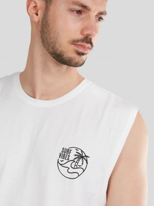 Fundango Glader Tank-T férfi rövid ujjú póló fehér színben 5