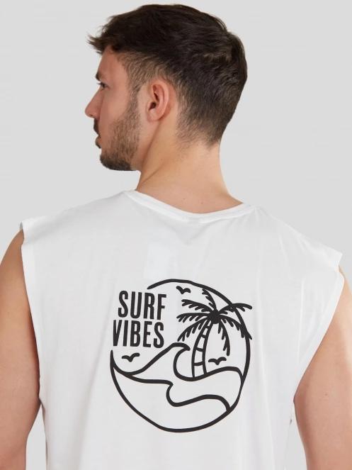 Fundango Glader Tank-T férfi rövid ujjú póló fehér színben 6