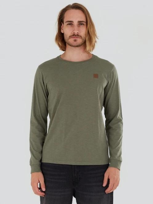 Fundango Justin Longsleeve T-shirt férfi hosszú ujjú póló zöld színben 2
