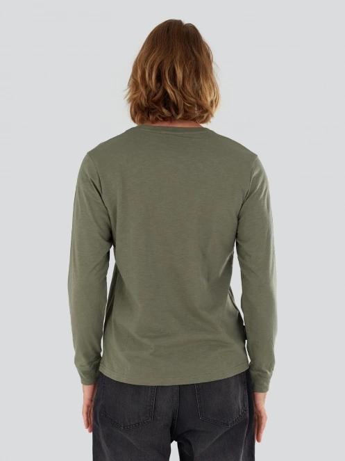 Fundango Justin Longsleeve T-shirt férfi hosszú ujjú póló zöld színben 3
